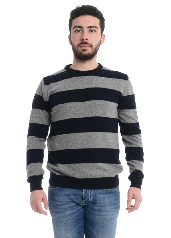 Maglia paricollo misto cashmere rigata RODRIGO