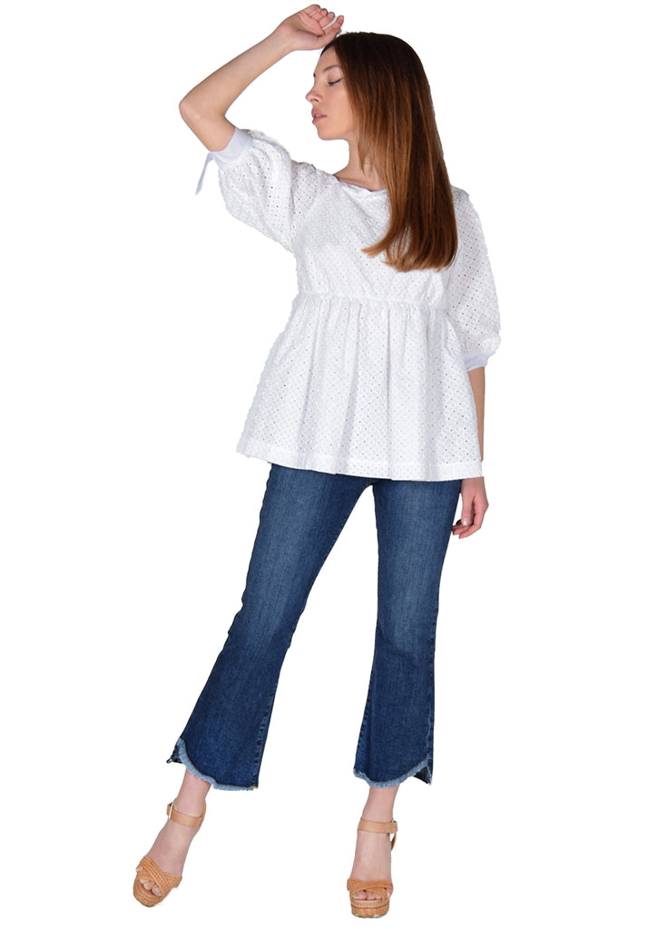 BLUSA in pizzo Sangallo